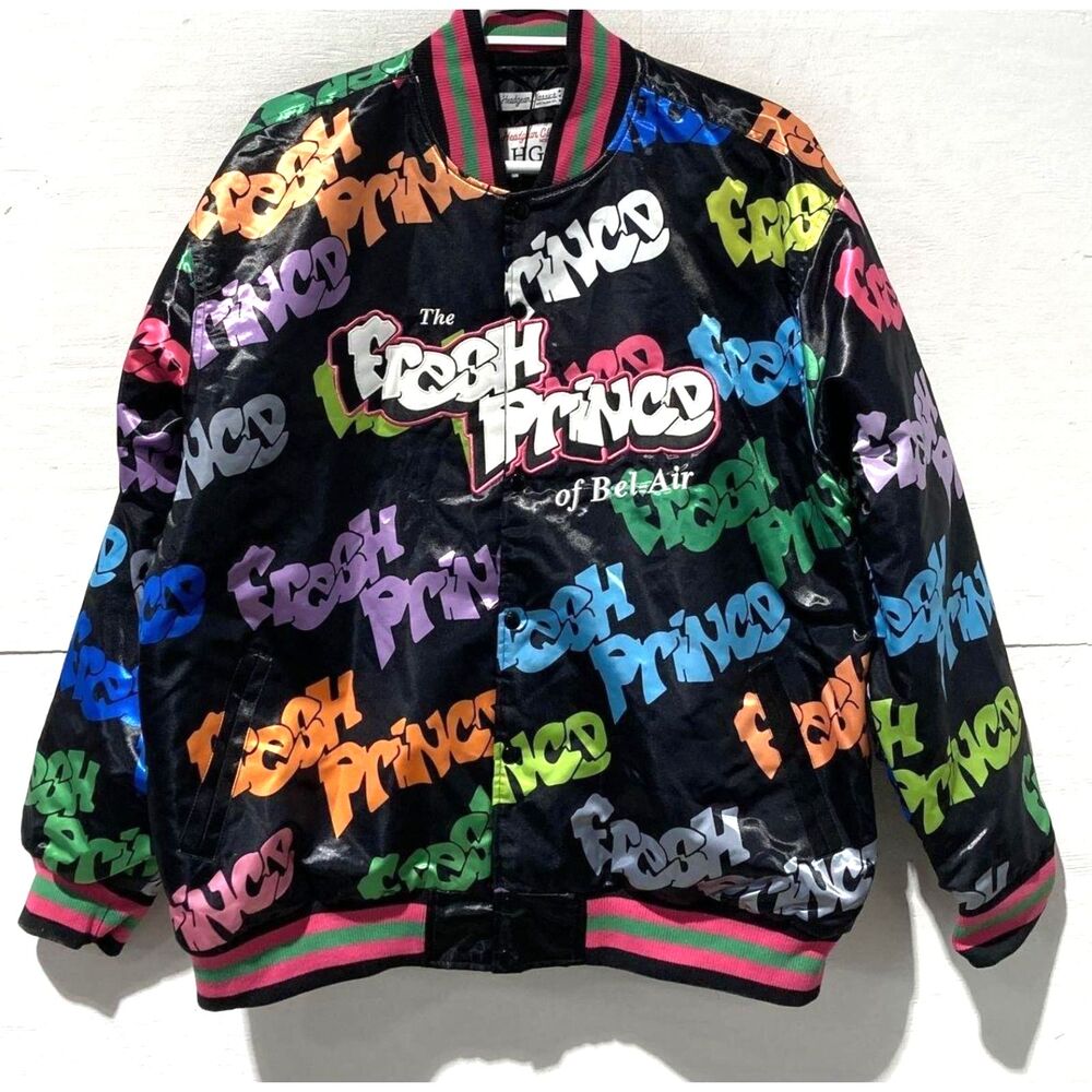 Headgear Classics Men's Fresh Prince of Bel-Air Satin Bomber Jacket – Size 5XL